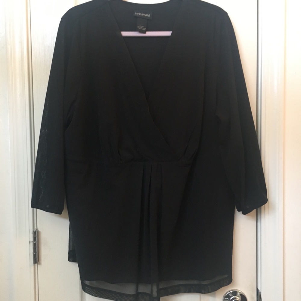 Faux wrap chiffon blouse